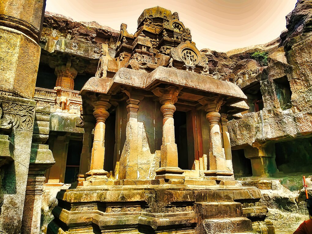 Ellora Cave 32; Jain Temple; Ellora Caves; India; uasatish;