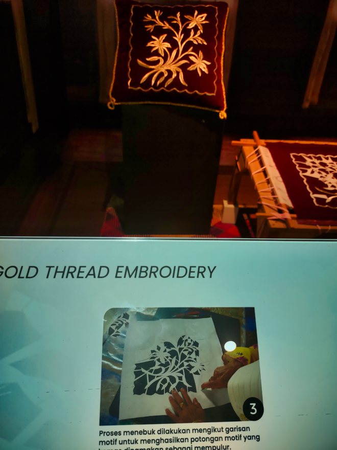 gold thread embroidery; Malaysia; uasatish; travel blog;