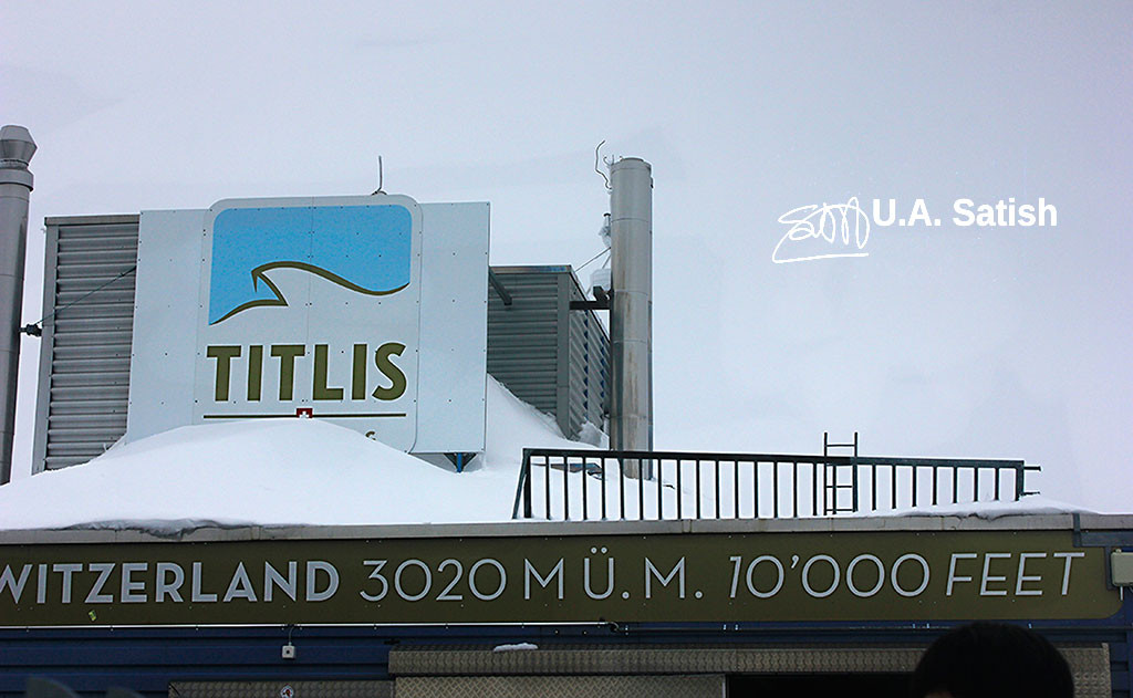 Titlis; Mount Titlis; mountain; Switzerland; snow; uasatish; https://uasatish.com; cable car;