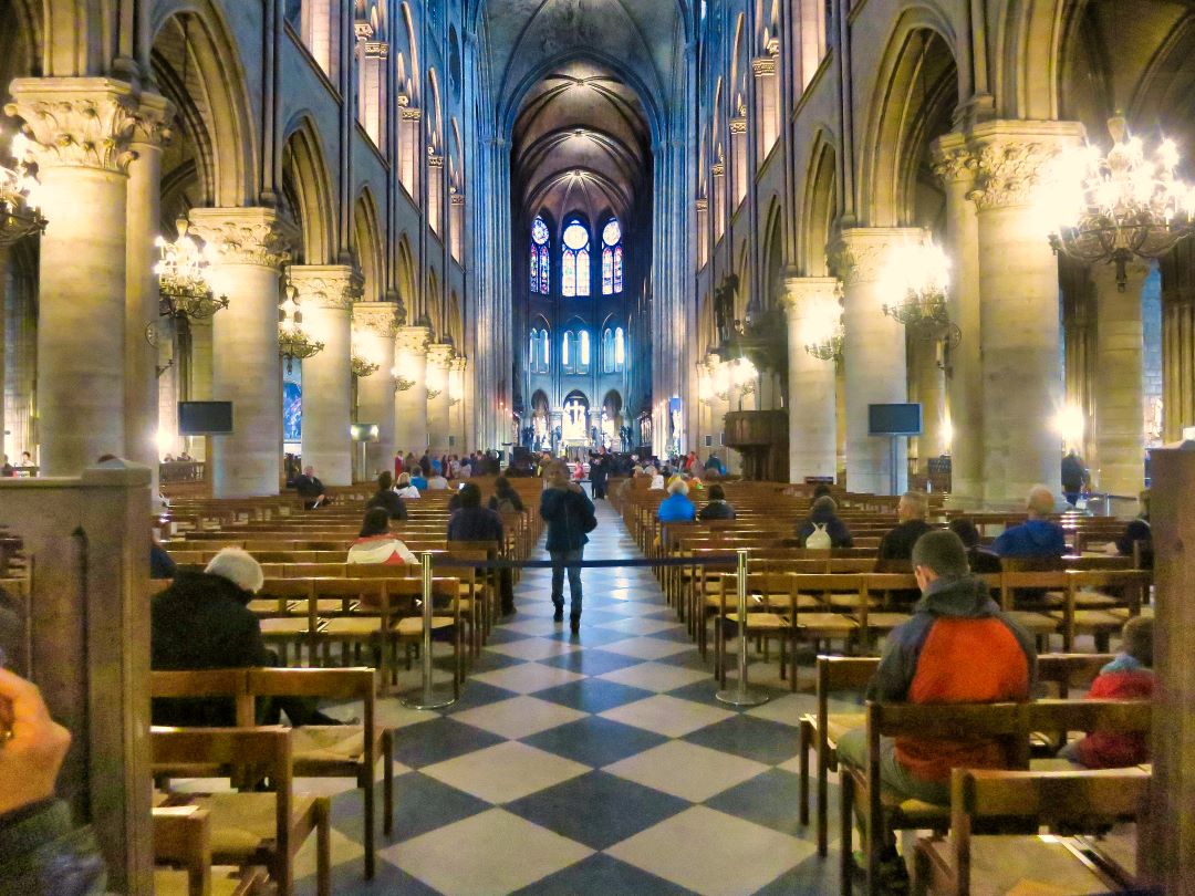 Paris; France; Notre Dame Cathedral; uasatish; interior;