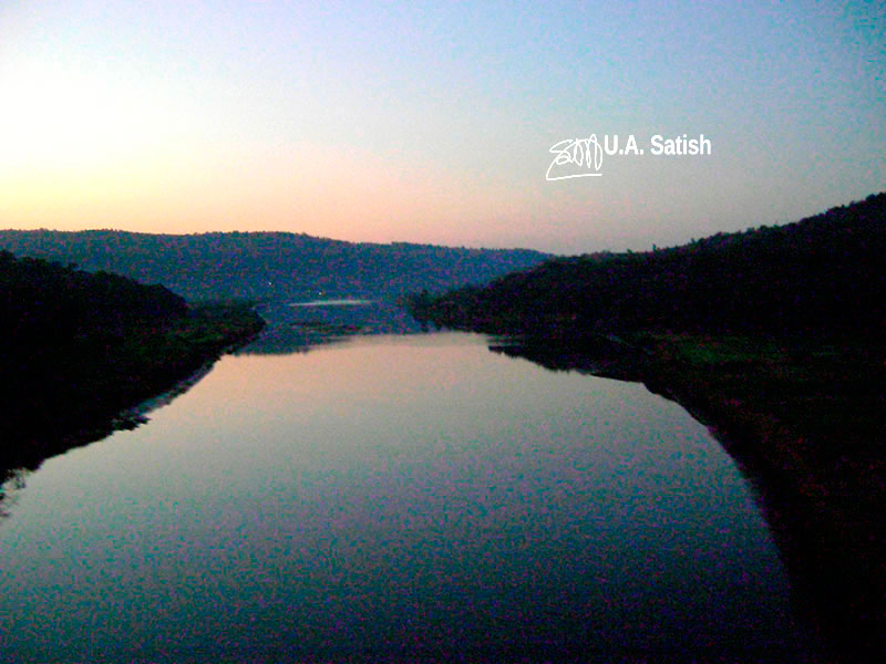 Dusk, river, outdoor, India, travel, uasatish 