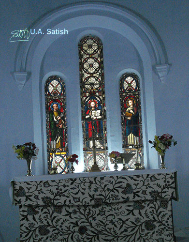 stained glass; Dalhousie; Himachal Pradesh; India; St. John's Church; travel; uasatish;