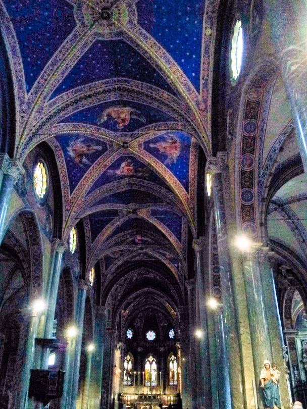 blue ceiling; Rome; church; uasatish; Santa Maria Sopra Minerva;