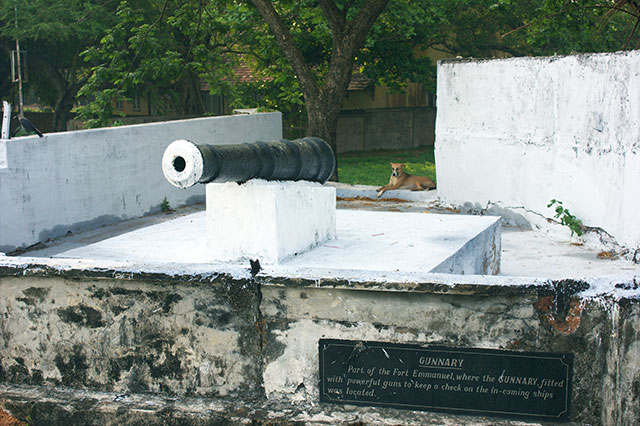 ancient gun; Fort Kochi; Kerala; India; outdoor; uasatish; cannon;