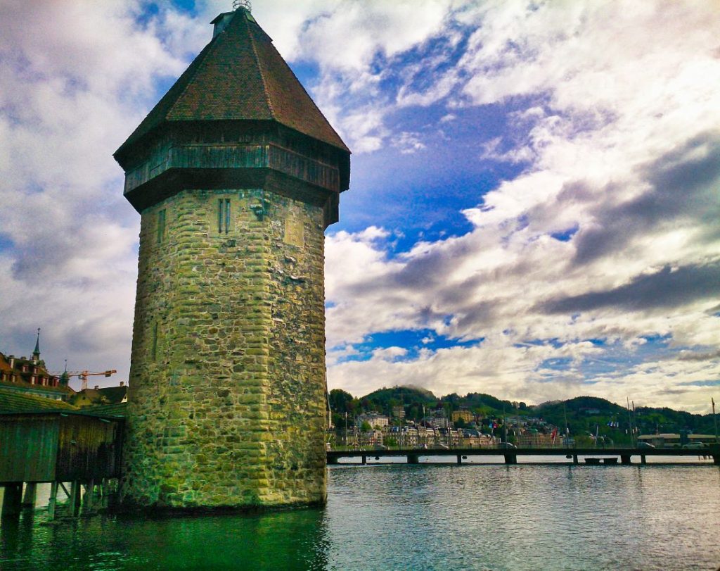 Chapel Bridge; Lucern; Switzerland; Reuss River; uasatish;