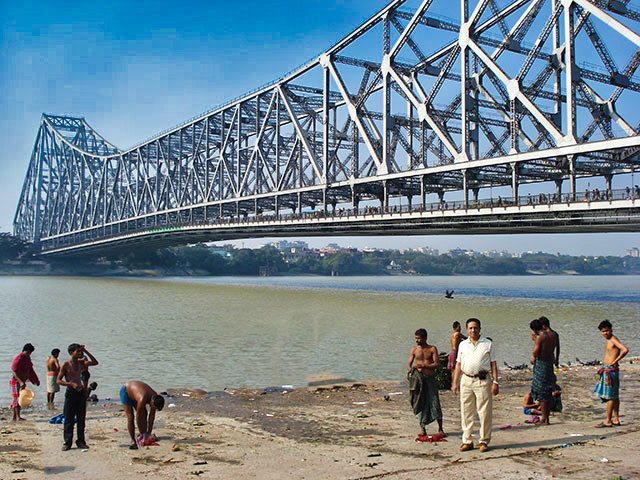 Howrah Bridge; Kolkata; India; River Hooghly; uasatish;