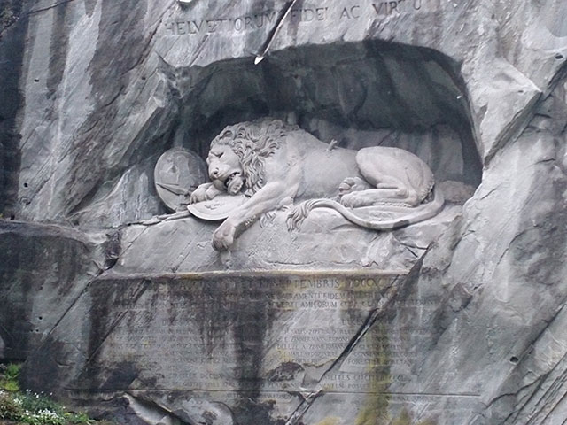 Lion Monument; Lucerne; Switzerland; outdoor; sculpture; uasatish;