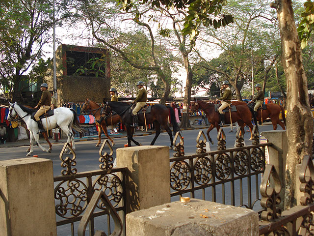 Esplanade; mounted police; Kolkata; Calcutta; outdoor; horses; uasatish; India;