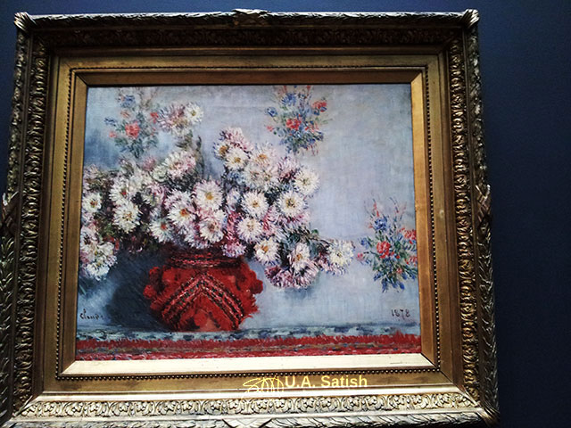 Musée d'Orsay; Paris; France; museum; indoor; uasatish; painting; Chrysanthemums; Claude Monet;; 