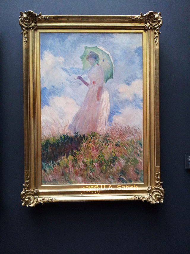 Museum d'Orsay; Paris; France; museum; indoor; painting; Woman with Parasol; Claude Monet; Musée d'Orsay