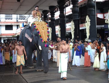 Seeveli; elephant; temple; uasatish; Sree Krishna;