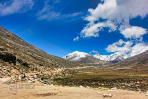 Zero Point; Sikkim; uasatish; snow; blue sky; white clouds;