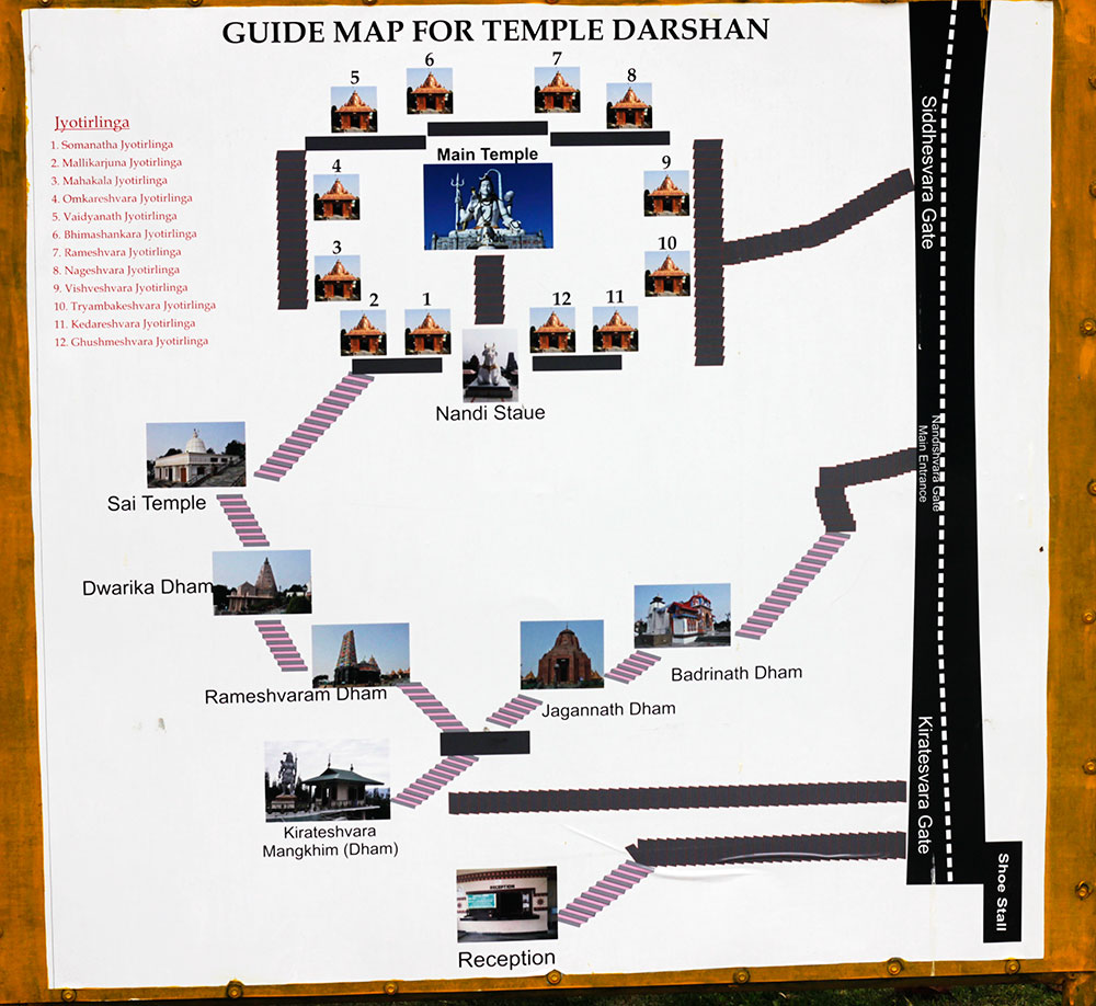 Temple Complex; Namchi; Sikkim; India; Solophok Hills; uasatish; guide map;
