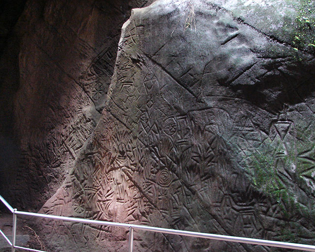 Edakkal Caves; Kerala; India; Wayanad; rocks; inscriptions;