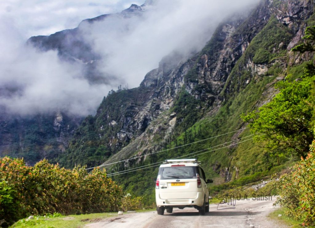 Cloud Covered Mountain; Sikkim; India; mountain; clouds; uasatish;