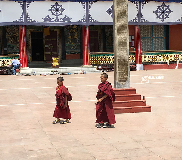 Gangtok; Sikkim; India; uasatish; young monks; monastery;