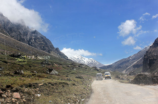 Sikkim; India; Zero Point; mountains; sky; clouds; uasatish; road;