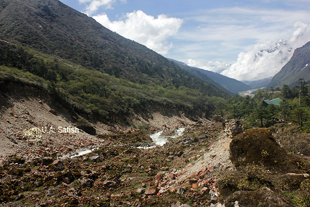 Sikkim; India; river; rocks; mountains; sky; clouds; rocks; uasatish;