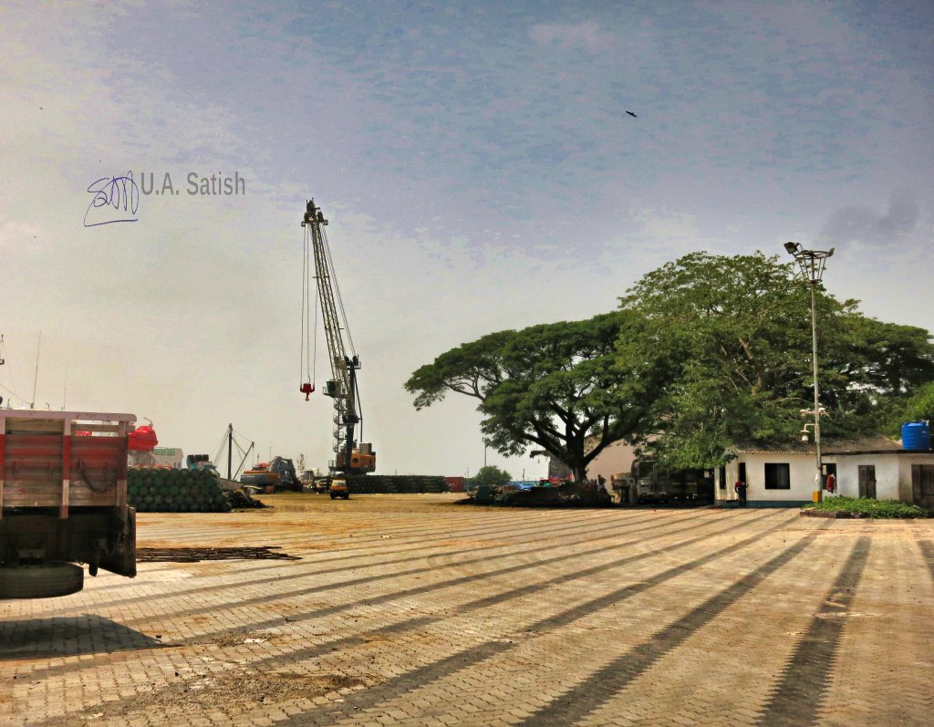 Beypore Port; Kerala; uasatish; cane; sky; clouds; tree;