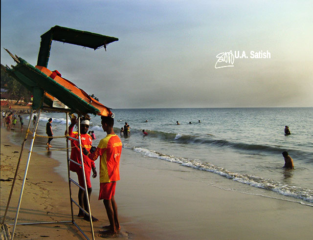 Goa; India; sea; sand; sky; uasatish; life guards; beach;