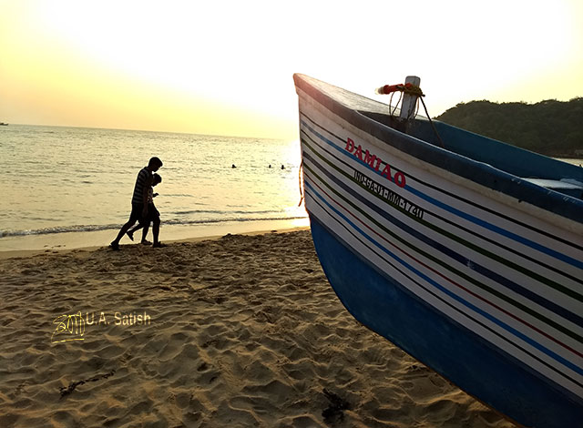 Bogmalo Beach; Goa; Bogmalo; India; sea; sand; sky; uasatish; boat; silhouette; beach;