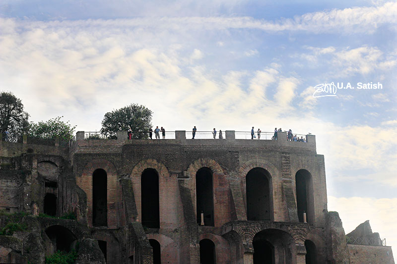 lookout terrace; Roman Forum; Rome; Italy; ruins; ruins of ancient Rome; uasatish;