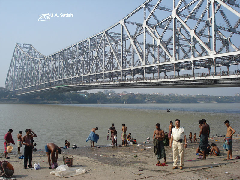 River Hooghly; rivers; Howrah Bridge; Kolkata; uasatish;