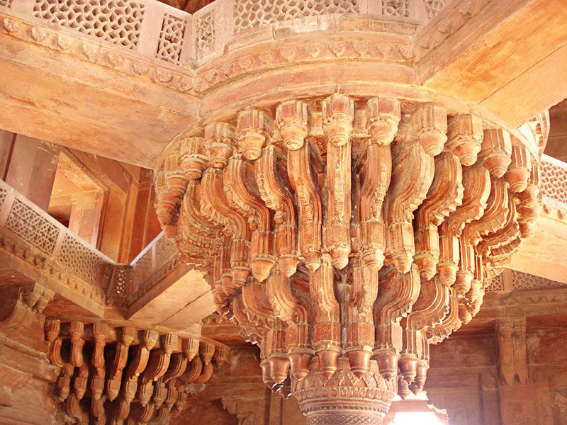 Fatehpur Sikri' Uttar Pradesh' Mughal Architecture; Lotus Throne; India; uasatish;