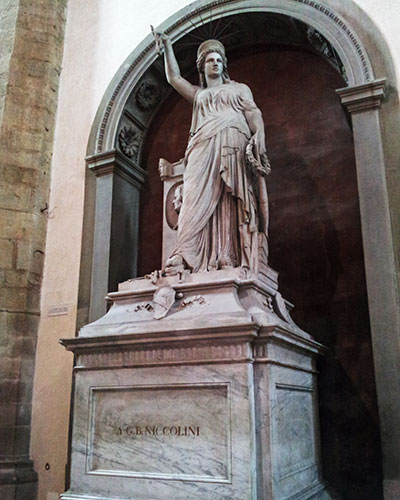 Monument of Playwright Giovanni Niccolini; Santa Croce Basilica; Florence; Italy; uasatish;