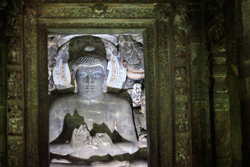 Ajanta Caves; cave no 1; Maharashtra; India; uasatish; Buddha; teaching mudra;