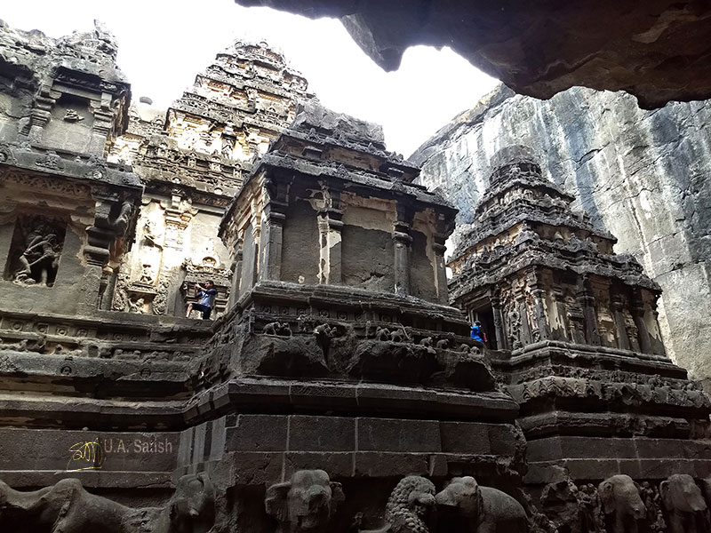Kailas Temple; Ellora Caves; India; rock cut caves; UNESCO Heritage Site; uasatish;