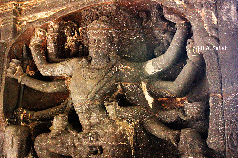 Kailas Temple; Ellora Caves; cave no. 16; rock cut caves; India; Maharashtra; temple; UNESCO heritage site; uasatish; Shiva Thandava;