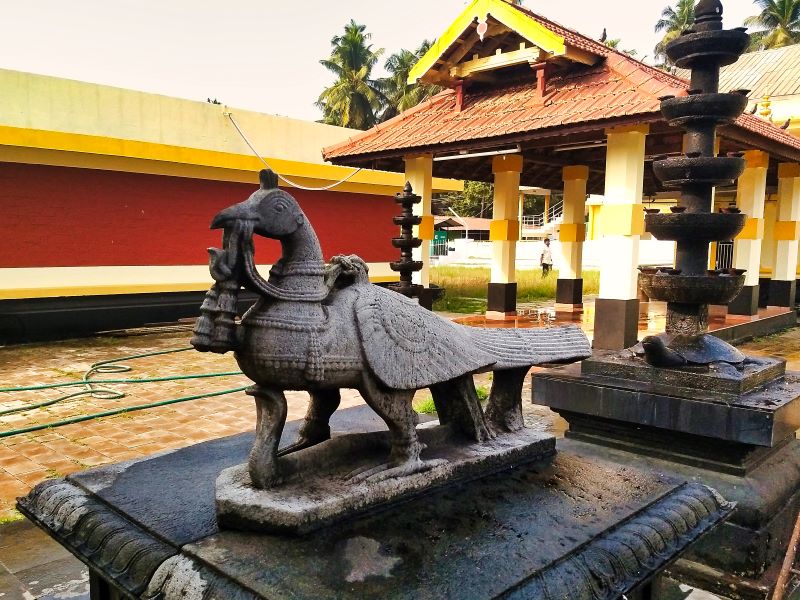 Stone Peacock; Subramanya Shrine; Kozhikode; Kerala; India; uasatish;