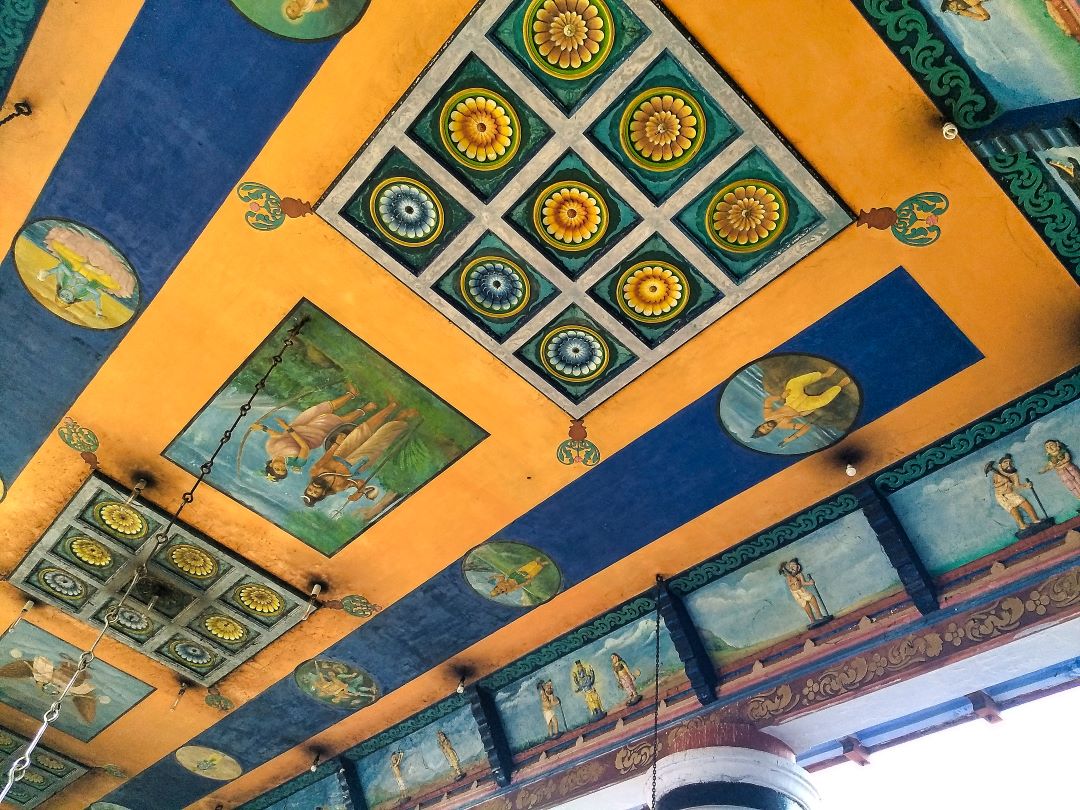 Sree Poornathrayees Temple; ceiling paintings; Tripunithura; Kerala; uasatish;