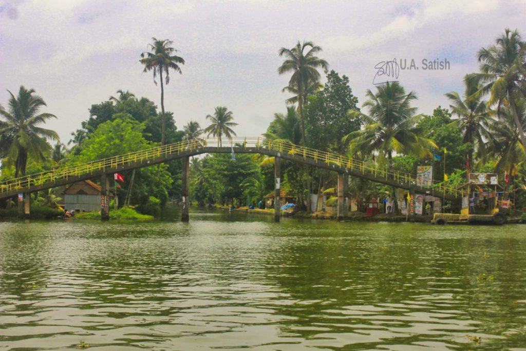 Kuttanad Canal; Kerala; bridge; backwaters; uasatish;