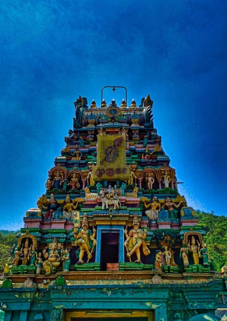 Subramanya Temple; Gopuram; tower; Madurai; India; dravidian architecture;